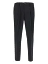 Devore Black Cotton Modal Trousers In Black