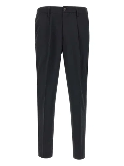 Devore Black Cotton Modal Trousers