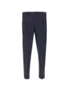 Devore Buttoned Trousers In Blue