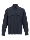 Devore Classic-collar Shirt In Blue