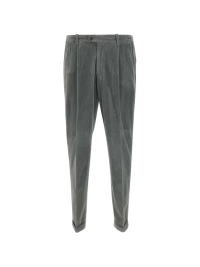 Devore Corduroy Trousers In Gray