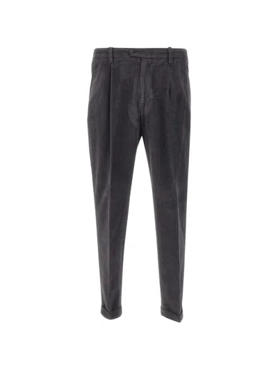 Devore Corduroy Trousers In Gray