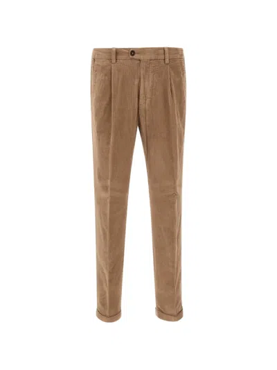 Devore Corduroy Trousers In Neutrals