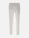 Devore Pleated Tailored Trousers In White
