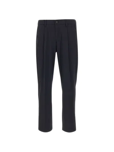 Devore Elasticated Waistband Trousers In Blue