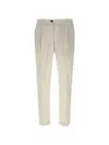 Devore Elasticated-pleated Trousers In Neutral