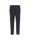 Devore Front-pleats Trousers In Blue