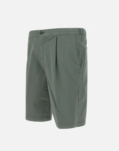 Devore ' Green Stretch Cotton Shorts