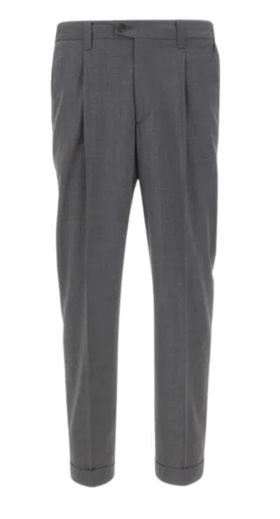 Devore Grey Cotton Trousers