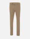 Devore Tailored Chino Trousers In Brown