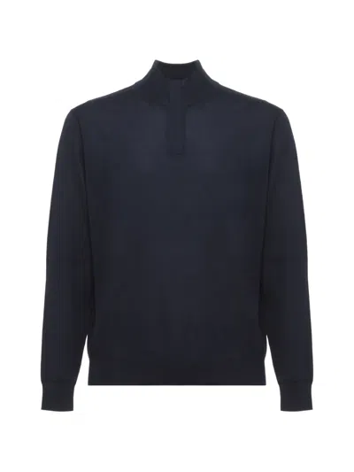 Devore High-neck Sweater In Blue