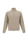 Devore High-neck Zip-up Jacket In Neutral