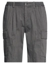 Devore Incipit Man Denim Shorts Charcoal Size 40 Cotton, Polyester, Elastane In Multi