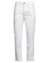 Devore Incipit Man Jeans White Size 36 Cotton, Elastane In White
