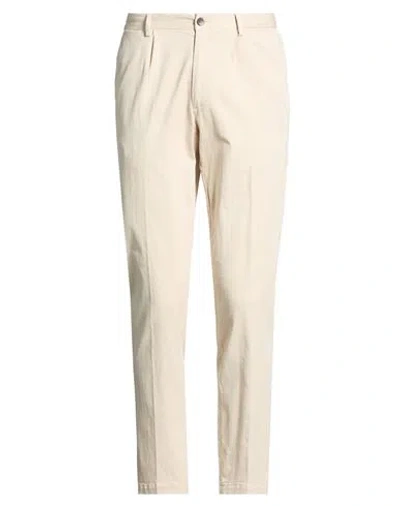 Devore Incipit Man Pants Beige Size 30 Cotton, Silk, Elastane In White