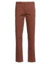 Devore Incipit Man Pants Brown Size 28 Cotton, Elastane