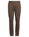 Devore Incipit Man Pants Brown Size 36 Cotton, Elastane