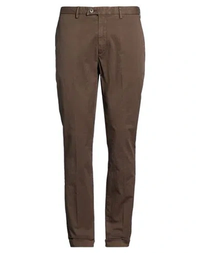 Devore Incipit Man Pants Brown Size 36 Cotton, Elastane