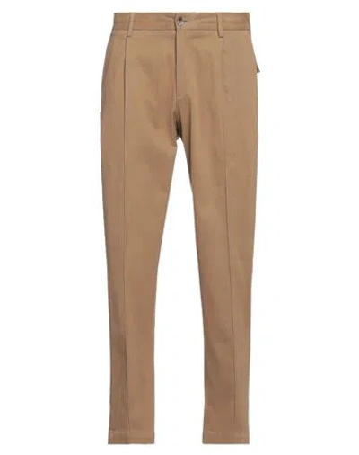 Devore Incipit Man Pants Camel Size 28 Cotton, Elastane In Beige