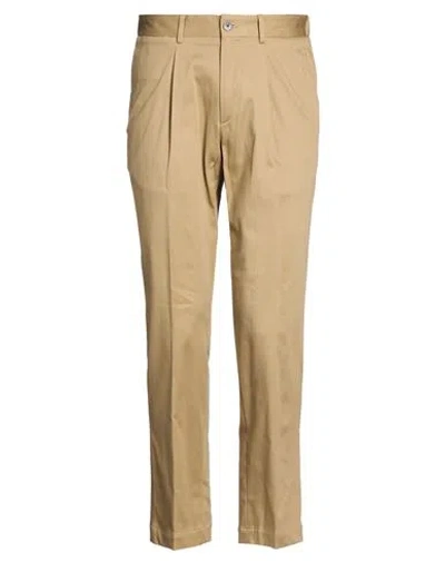 Devore Incipit Man Pants Camel Size 30 Wool, Polyester, Elastane In Brown
