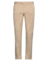Devore Incipit Man Pants Camel Size 42 Cotton, Elastane In Beige
