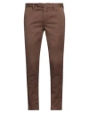 Devore Incipit Man Pants Chocolate Brown Size 38 Cotton, Elastane