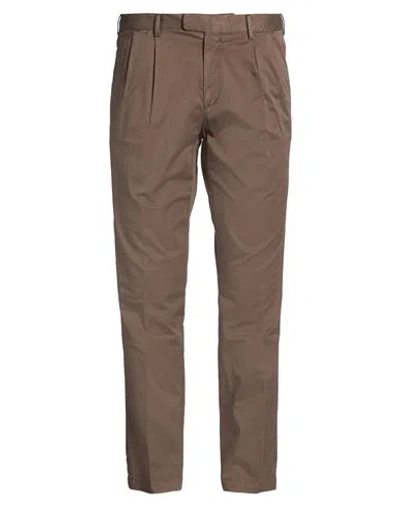 Devore Incipit Man Pants Chocolate Brown Size 40 Cotton, Elastane