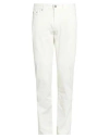 Devore Incipit Man Pants Cream Size 34 Cotton, Elastane In White