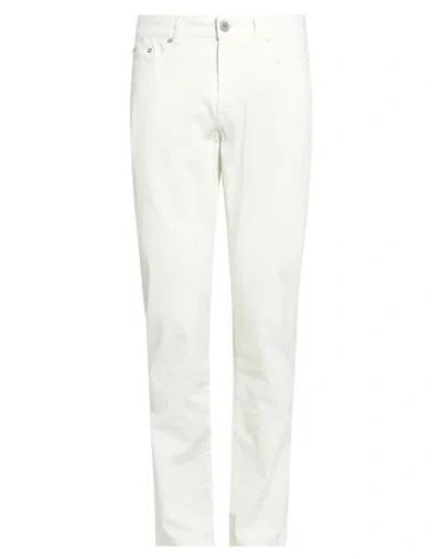 Devore Incipit Man Pants Cream Size 34 Cotton, Elastane In White