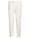 Devore Incipit Man Pants Cream Size 34 Cotton, Elastane In White