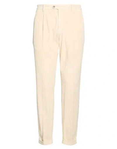 Devore Incipit Man Pants Cream Size 34 Cotton, Modal In Neutral