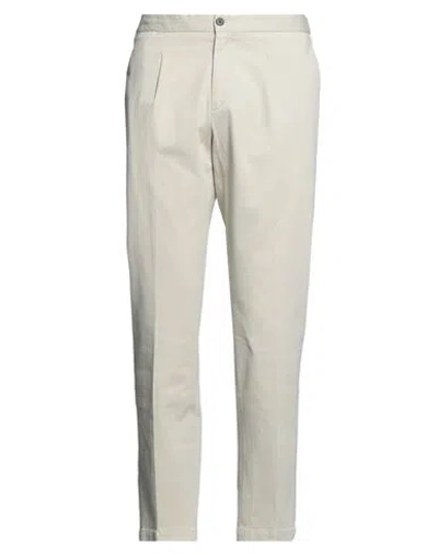 Devore Incipit Man Pants Cream Size 36 Cotton, Cashmere, Elastane In White