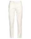 Devore Incipit Man Pants Cream Size 40 Cotton, Elastane In White