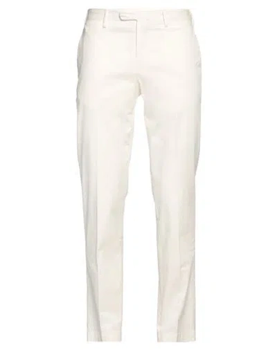 Devore Incipit Man Pants Cream Size 40 Cotton, Elastane In White