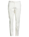 Devore Incipit Man Pants Cream Size 38 Cotton, Elastane In White