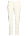 Devore Incipit Man Pants Cream Size 38 Cotton, Silk, Elastane In White