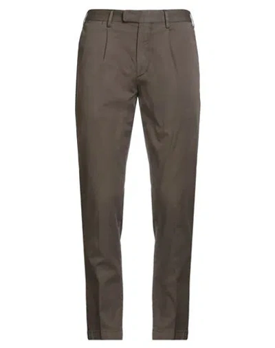 Devore Incipit Man Pants Dark Brown Size 36 Cotton, Silk, Elastane