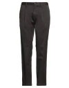 Devore Incipit Man Pants Dark Brown Size 38 Cotton, Elastane In Brown