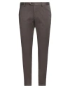 Devore Incipit Man Pants Dark Brown Size 38 Cotton, Elastane