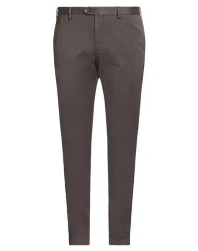 Devore Incipit Man Pants Dark Brown Size 38 Cotton, Elastane