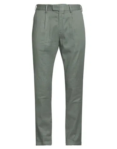 Devore Incipit Man Pants Green Size 36 Linen, Cotton, Elastane