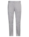 Devore Incipit Man Pants Grey Size 38 Cotton, Silk, Elastane In Gray