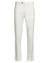 Devore Incipit Man Pants Ivory Size 28 Cotton, Elastane In White