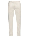 Devore Incipit Man Pants Ivory Size 32 Linen, Cotton, Elastane In White