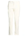 Devore Incipit Man Pants Ivory Size 34 Cotton, Elastane In White