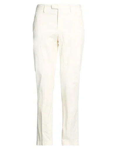 Devore Incipit Man Pants Ivory Size 34 Cotton, Elastane In White
