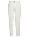 Devore Incipit Man Pants Ivory Size 42 Cotton, Elastane In White