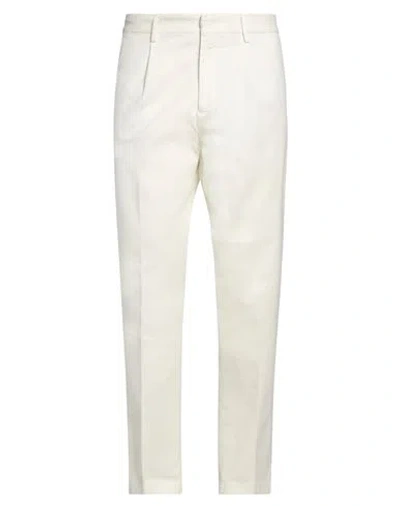 Devore Incipit Man Pants Ivory Size 38 Cotton, Elastane In White