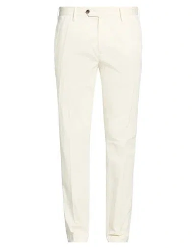 Devore Incipit Man Pants Ivory Size 38 Cotton, Silk, Elastane In White