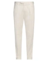 Devore Incipit Man Pants Ivory Size 42 Cotton, Silk, Elastane In White